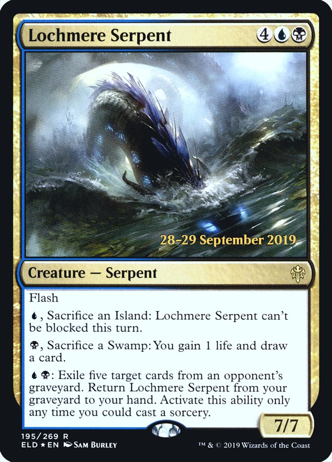 Lochmere Serpent  [Throne of Eldraine Prerelease Promos] | Cards and Coasters CA