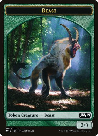 Beast Token [Core Set 2019 Tokens] | Cards and Coasters CA