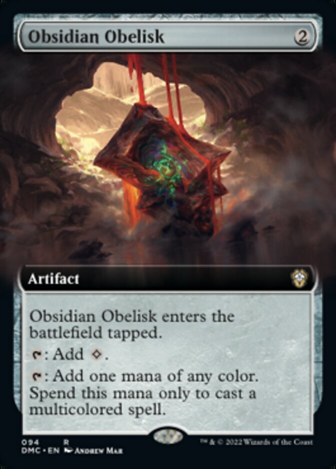 Obsidian Obelisk (Extended Art) [Dominaria United Commander] | Cards and Coasters CA