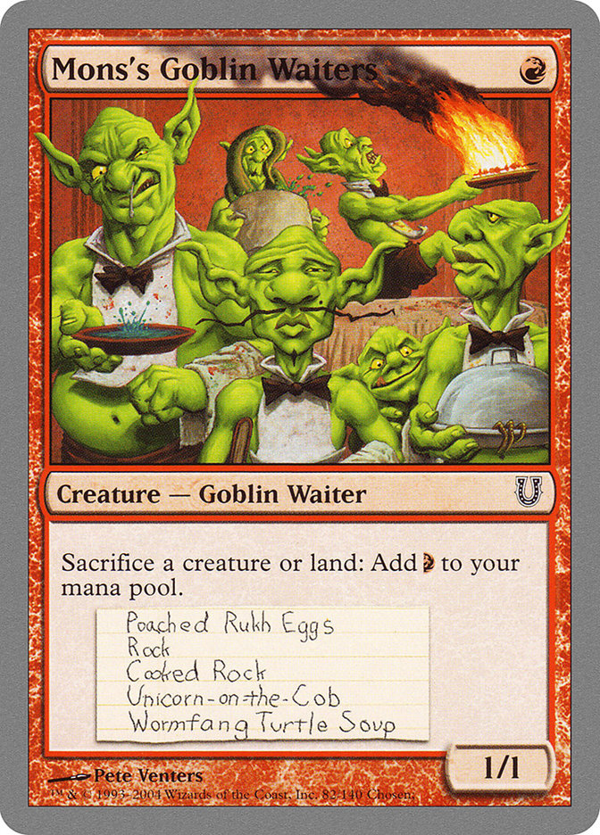 Mons's Goblin Waiters [Unhinged] | Cards and Coasters CA