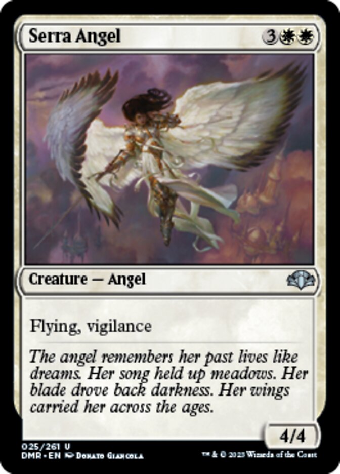 Serra Angel [Dominaria Remastered] | Cards and Coasters CA