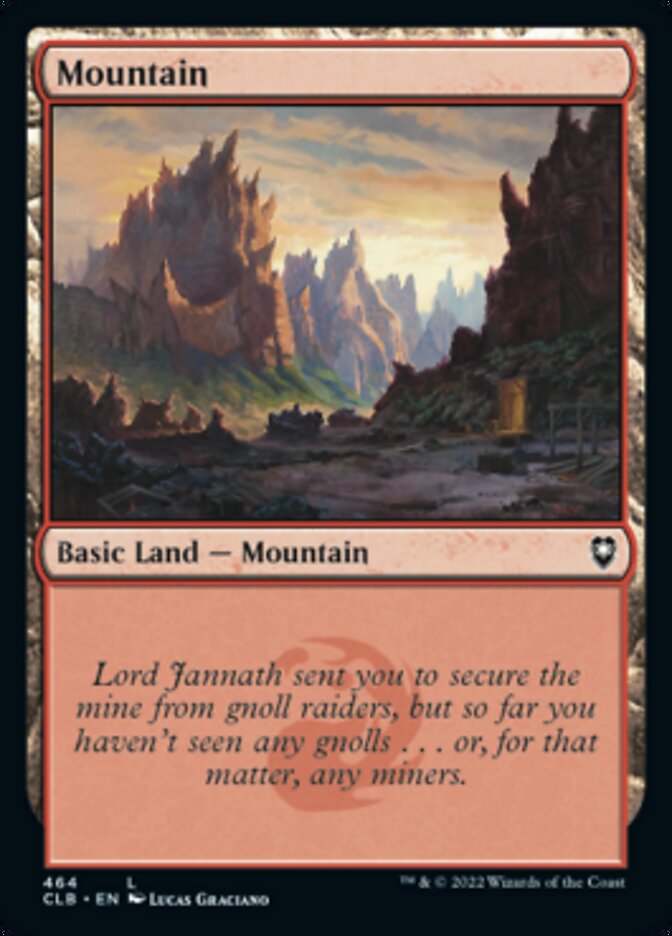 Mountain (464) [Commander Legends: Battle for Baldur's Gate] | Cards and Coasters CA