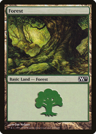 Forest (249) [Magic 2011] | Cards and Coasters CA