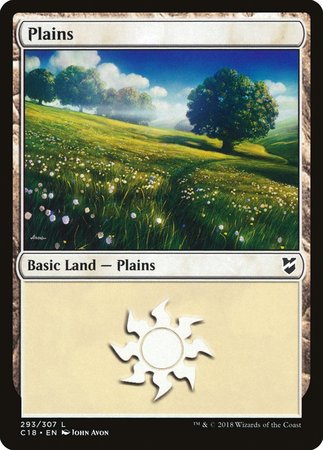 Plains (293) [Commander 2018] | Cards and Coasters CA
