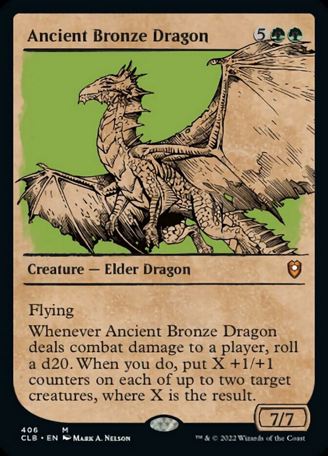 Ancient Bronze Dragon (Showcase) [Commander Legends: Battle for Baldur's Gate] | Cards and Coasters CA