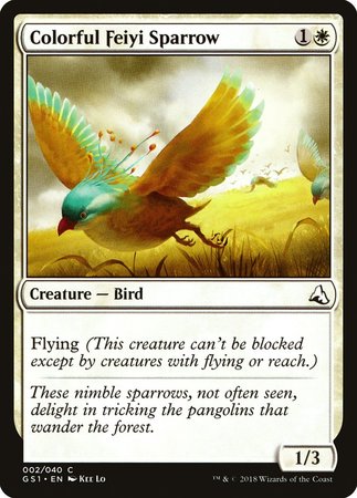 Colorful Feiyi Sparrow [Global Series Jiang Yanggu & Mu Yanling] | Cards and Coasters CA