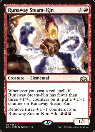 Runaway Steam-Kin [Guilds of Ravnica Promos] | Cards and Coasters CA