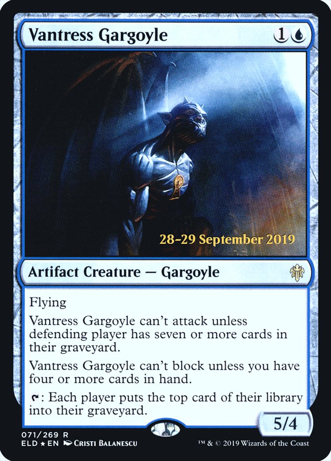 Vantress Gargoyle  [Throne of Eldraine Prerelease Promos] | Cards and Coasters CA