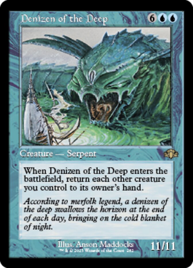 Denizen of the Deep (Retro) [Dominaria Remastered] | Cards and Coasters CA