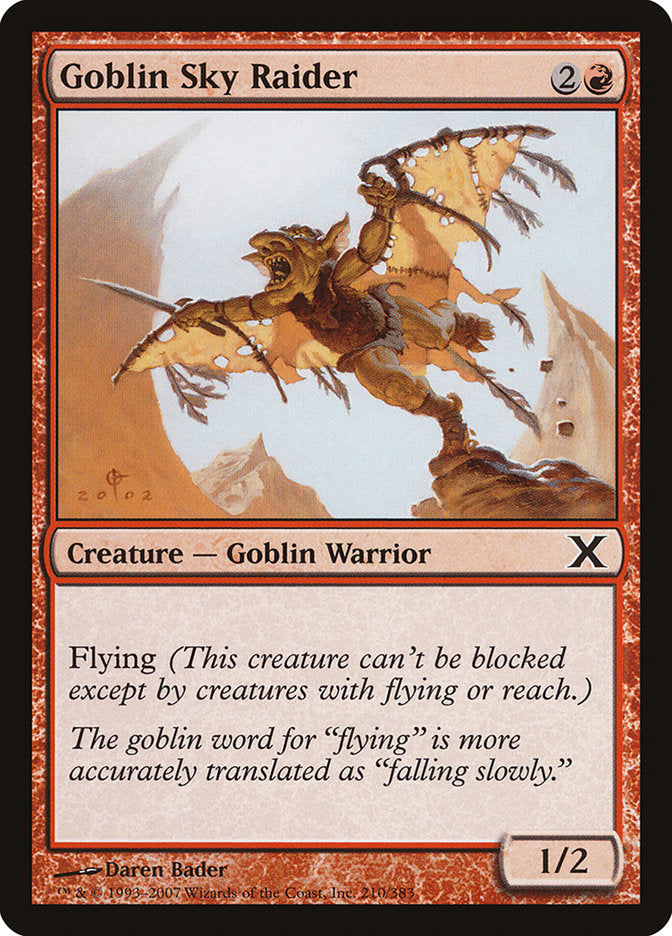 Goblin Sky Raider [Tenth Edition] | Cards and Coasters CA