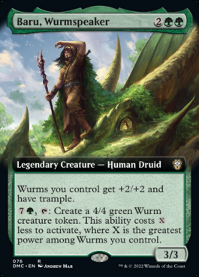 Baru, Wurmspeaker (Extended Art) [Dominaria United Commander] | Cards and Coasters CA