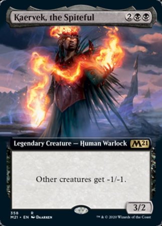 Kaervek, the Spiteful (Extended Art) [Core Set 2021] | Cards and Coasters CA