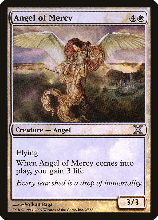 Angel of Mercy (Premium Foil) [Tenth Edition] | Cards and Coasters CA