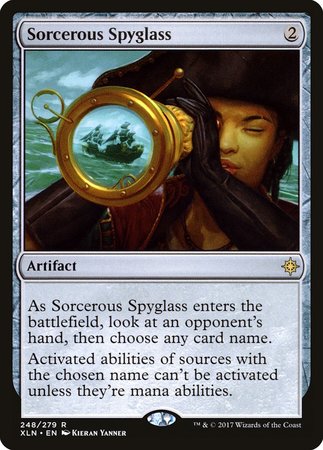 Sorcerous Spyglass [Ixalan] | Cards and Coasters CA