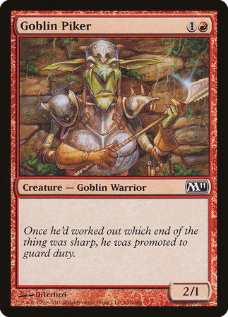 Goblin Piker [Magic 2011] | Cards and Coasters CA