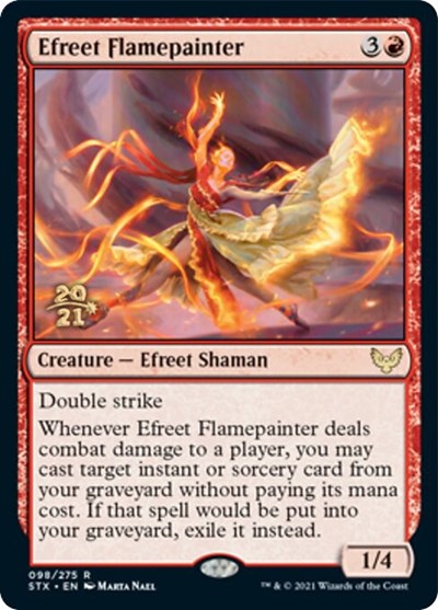 Efreet Flamepainter [Strixhaven: School of Mages Prerelease Promos] | Cards and Coasters CA