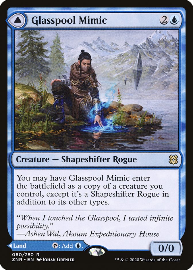 Glasspool Mimic // Glasspool Shore [Zendikar Rising] | Cards and Coasters CA