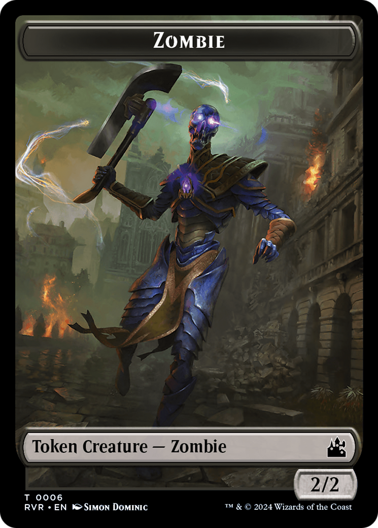 Bird // Zombie Double-Sided Token [Ravnica Remastered Tokens] | Cards and Coasters CA