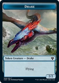 Drake // Insect (018) Double-sided Token [Commander 2020 Tokens] | Cards and Coasters CA