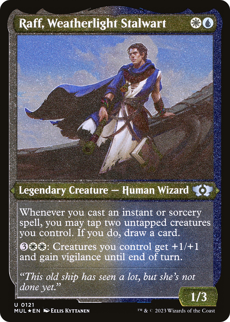 Raff, Weatherlight Stalwart (Foil Etched) [Multiverse Legends] | Cards and Coasters CA