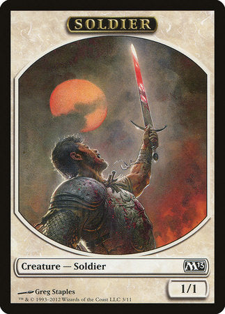 Soldier Token [Magic 2013 Tokens] | Cards and Coasters CA