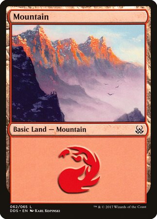 Mountain (62) [Duel Decks: Mind vs. Might] | Cards and Coasters CA