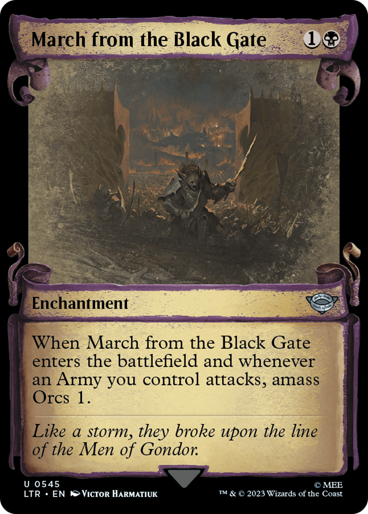 March from the Black Gate [The Lord of the Rings: Tales of Middle-Earth Showcase Scrolls] | Cards and Coasters CA