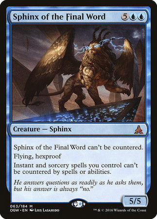 Sphinx of the Final Word [Oath of the Gatewatch] | Cards and Coasters CA