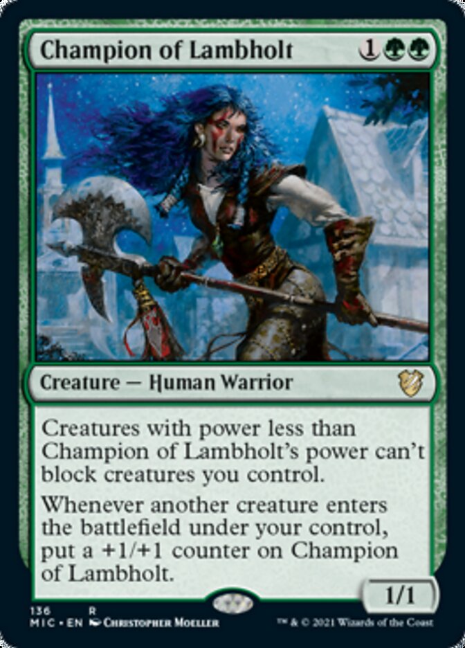 Champion of Lambholt [Innistrad: Midnight Hunt Commander] | Cards and Coasters CA