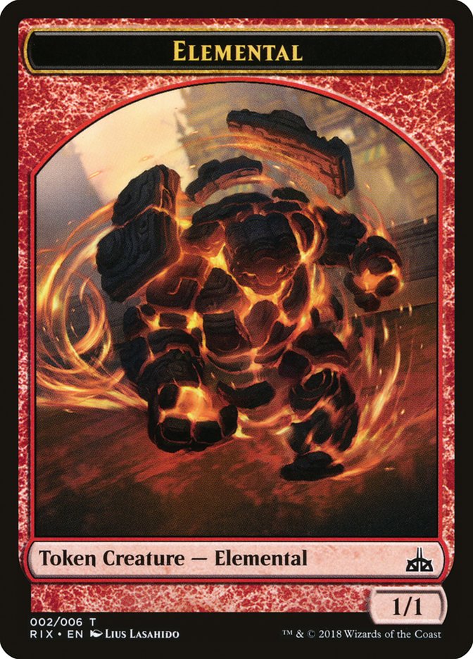 Elemental (002/006) [Rivals of Ixalan Tokens] | Cards and Coasters CA