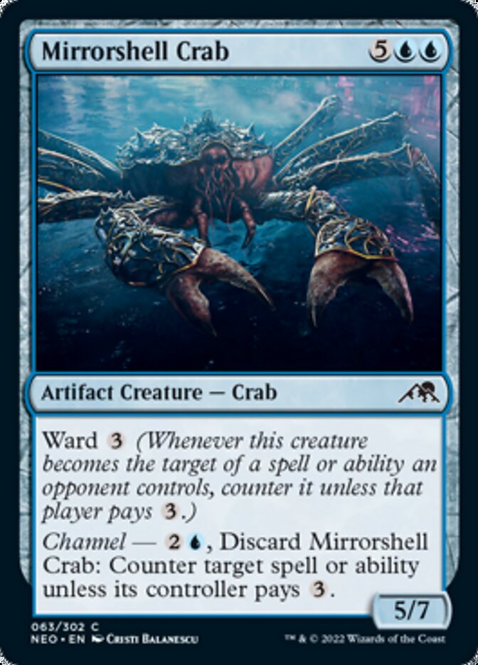 Mirrorshell Crab [Kamigawa: Neon Dynasty] | Cards and Coasters CA