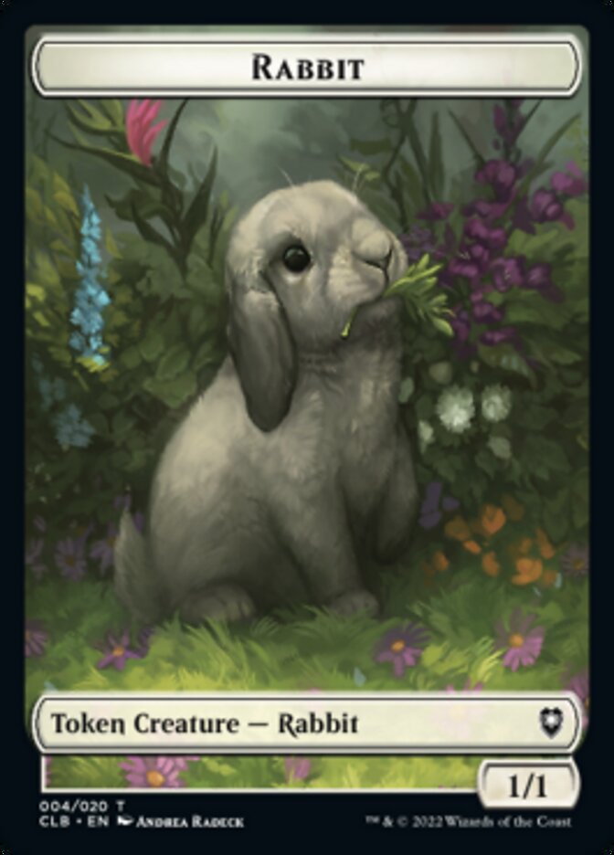 Rabbit Token [Commander Legends: Battle for Baldur's Gate Tokens] | Cards and Coasters CA