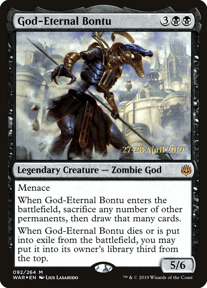 God-Eternal Bontu  [War of the Spark Prerelease Promos] | Cards and Coasters CA
