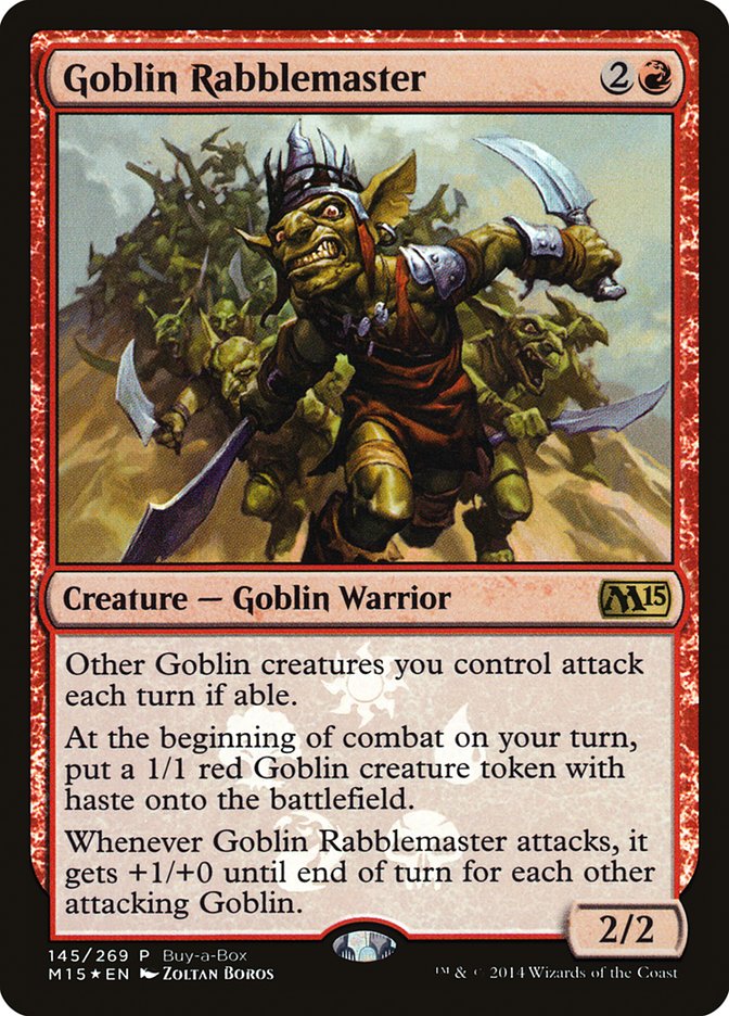 Goblin Rabblemaster (Buy-A-Box) [Magic 2015 Promos] | Cards and Coasters CA