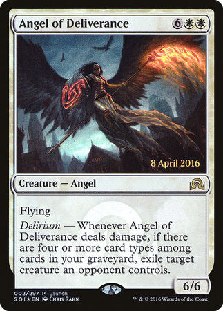 Angel of Deliverance [Shadows over Innistrad Promos] | Cards and Coasters CA