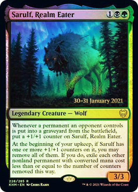 Sarulf, Realm Eater  [Kaldheim Prerelease Promos] | Cards and Coasters CA