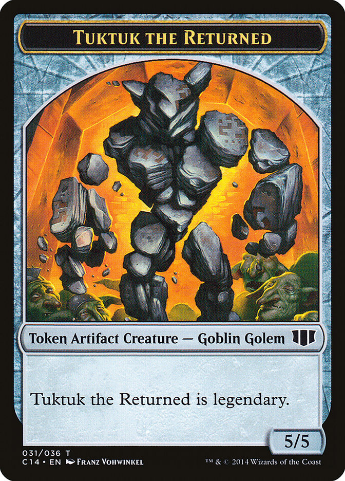 Daretti, Scrap Savant Emblem // Tuktuk the Returned Double-sided Token [Commander 2014 Tokens] | Cards and Coasters CA