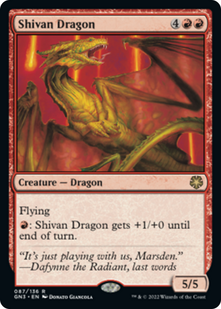 Shivan Dragon [Game Night: Free-for-All] | Cards and Coasters CA