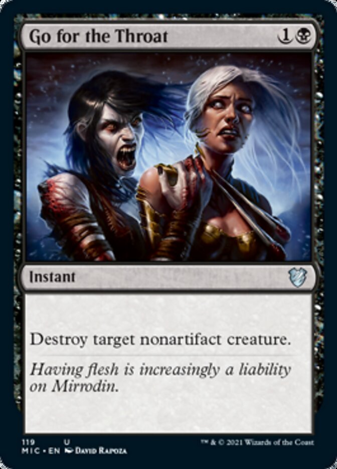 Go for the Throat [Innistrad: Midnight Hunt Commander] | Cards and Coasters CA