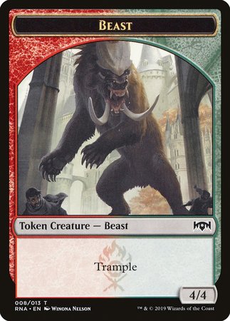 Beast Token [Ravnica Allegiance Tokens] | Cards and Coasters CA