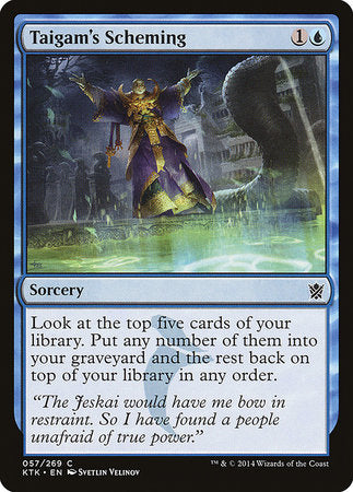 Taigam's Scheming [Khans of Tarkir] | Cards and Coasters CA