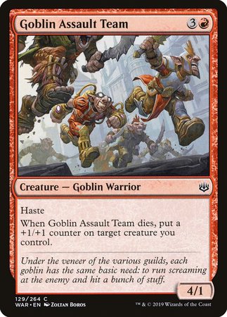 Goblin Assault Team [War of the Spark] | Cards and Coasters CA