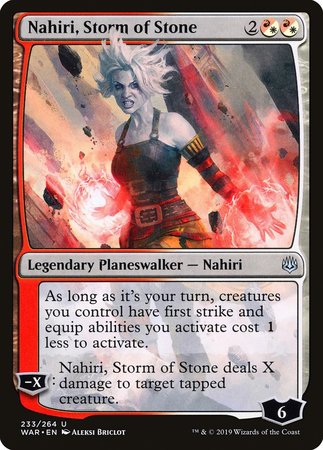 Nahiri, Storm of Stone [War of the Spark] | Cards and Coasters CA