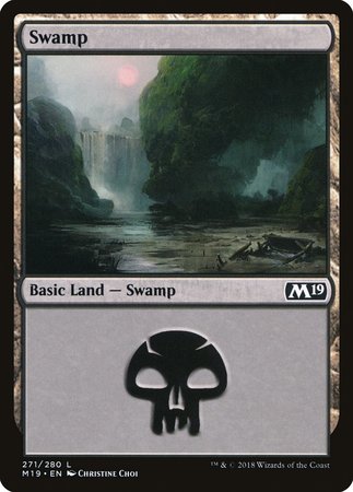 Swamp (271) [Core Set 2019] | Cards and Coasters CA