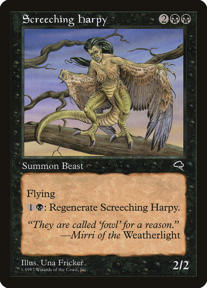 Screeching Harpy [Tempest] | Cards and Coasters CA