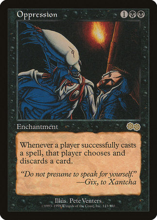 Oppression [Urza's Saga] | Cards and Coasters CA
