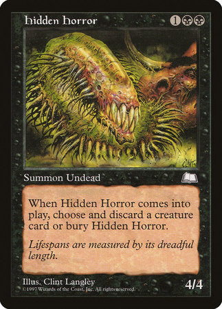 Hidden Horror [Weatherlight] | Cards and Coasters CA