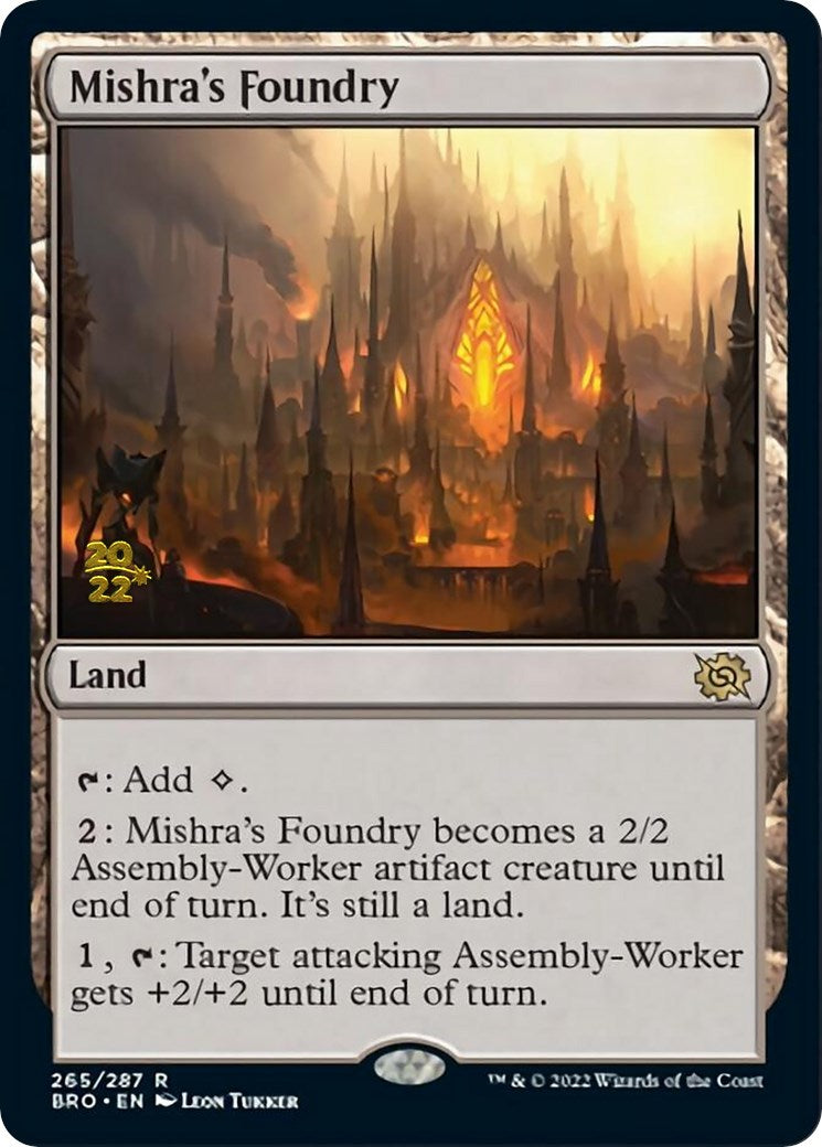 Mishra's Foundry [The Brothers' War: Prerelease Promos] | Cards and Coasters CA