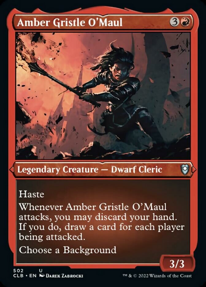 Amber Gristle O'Maul (Foil Etched) [Commander Legends: Battle for Baldur's Gate] | Cards and Coasters CA