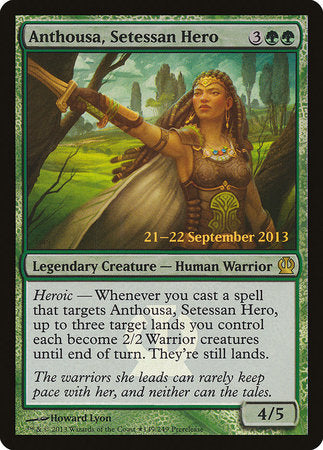 Anthousa, Setessan Hero [Theros Promos] | Cards and Coasters CA